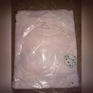 Mac Miller Swimming Dice White Graphic Double Sided Long Sleeve Size Medium